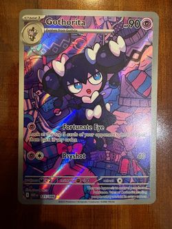 Pokemon Gothorita 125/86 White Flare Black & White Illustration Rare Holo NM/M