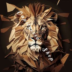Beautiful lion artwork poster