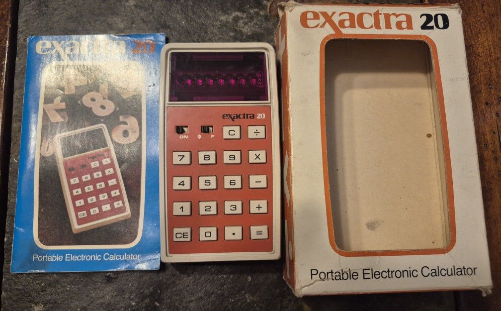 Vintage Exactra 20 Calculator