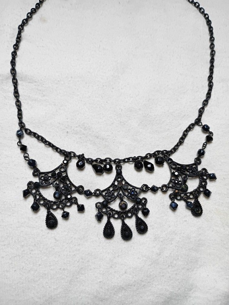 Chandelier Gothic Beaded Chain Necklace