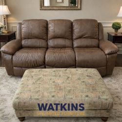 😍La-Z-Boy Dual Manual Reclining Sofa + Extra-Large Ottoman 🤩FREE DELIVERY 🚚 