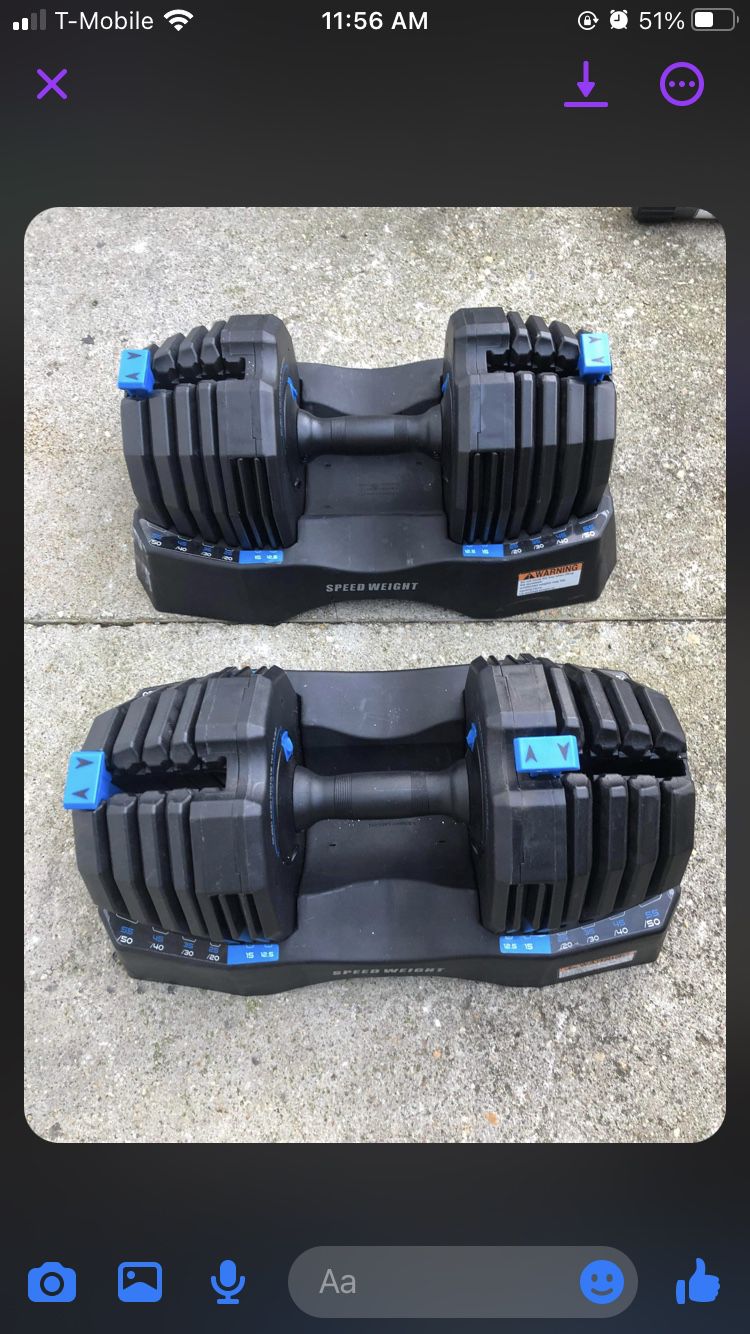 NordicTrack Select Speed Dumbbells 50s New