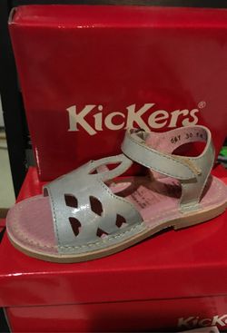 Kicker Coconut Silver Sandals girls 11