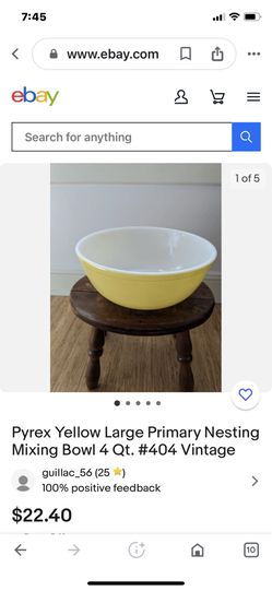 Yellow Quart Pyrex Mixing Bowl for Sale in Wall Township, NJ