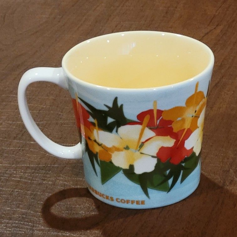 Starbucks Hawaii Mug New Bone China Coffee Cup 2010 Hibiscus Red Yellow 
Flowers. Pre-owned, very good 