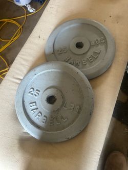 25 LB Barbell Weight Plates – Pair