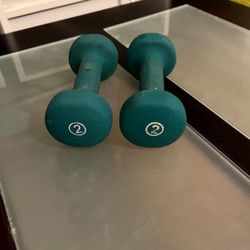 Gym Neoprene Dumbbell Hexagon Hand Weights, 2 lb Pair - 4 lb Total (Pick up🛒 In Bellevue) *Check out my Other Posts 💕