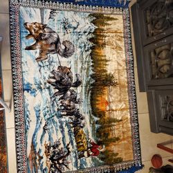 Sled Dogs Wall Tapestry