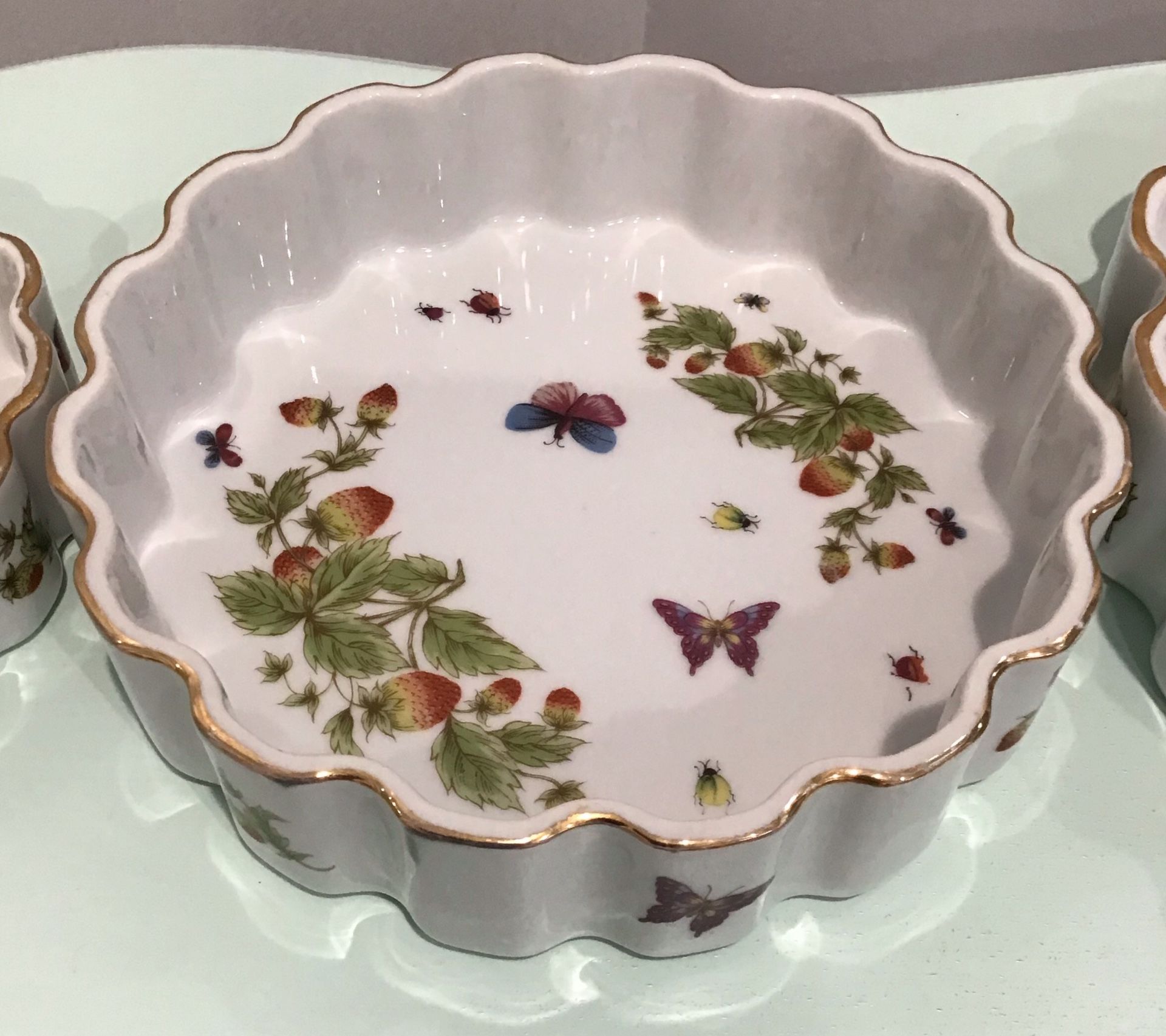 Vintage Lenwile Ardalt Oven to Table Strawberries & Butterflies
