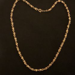 15” Gold(N/C 1/20/12KT) Twisted Choker Necklace …by N/C