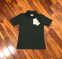 Kids Girls Green Short Sleeve School Uniform Shirt Size 6/6x Small NEW with Tags