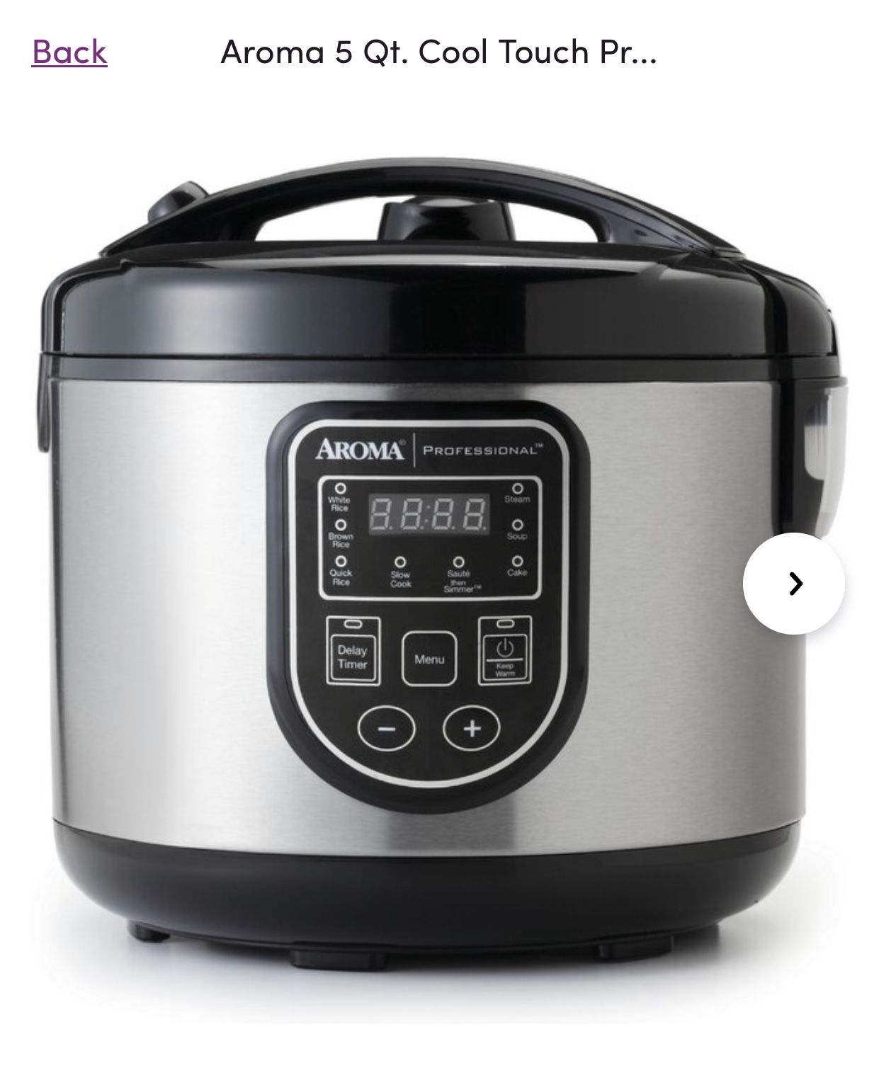 Aroma 5qt Rice Cooker
