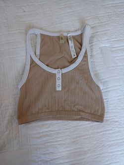Cute brown white tank
