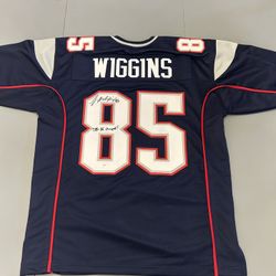 Jermaine Wiggins Signed CUSTOM Jersey Inscribed "SB 36 Champs!" (PSA)