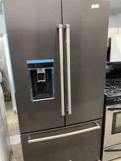 Kitchen aid French door dark stainless