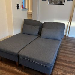 Two Gray Couch Sectionals 