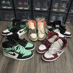 5 Pairs Lightly used Jordan 1 Retro Size 12 