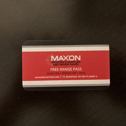 Maxon Shooters 1 Hour Range Pass