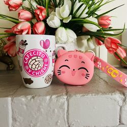 Cute Coffee, Mug, And Coin Purse 
