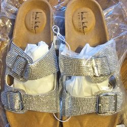 WOMEN'S NICOLE MILLER RHINESTONE CLOGS NEW SIZE 10