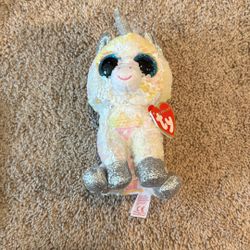 Ty Flippables “Diamond” The White Unicorn Beanie Boo