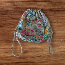Floral Drawstring Bag