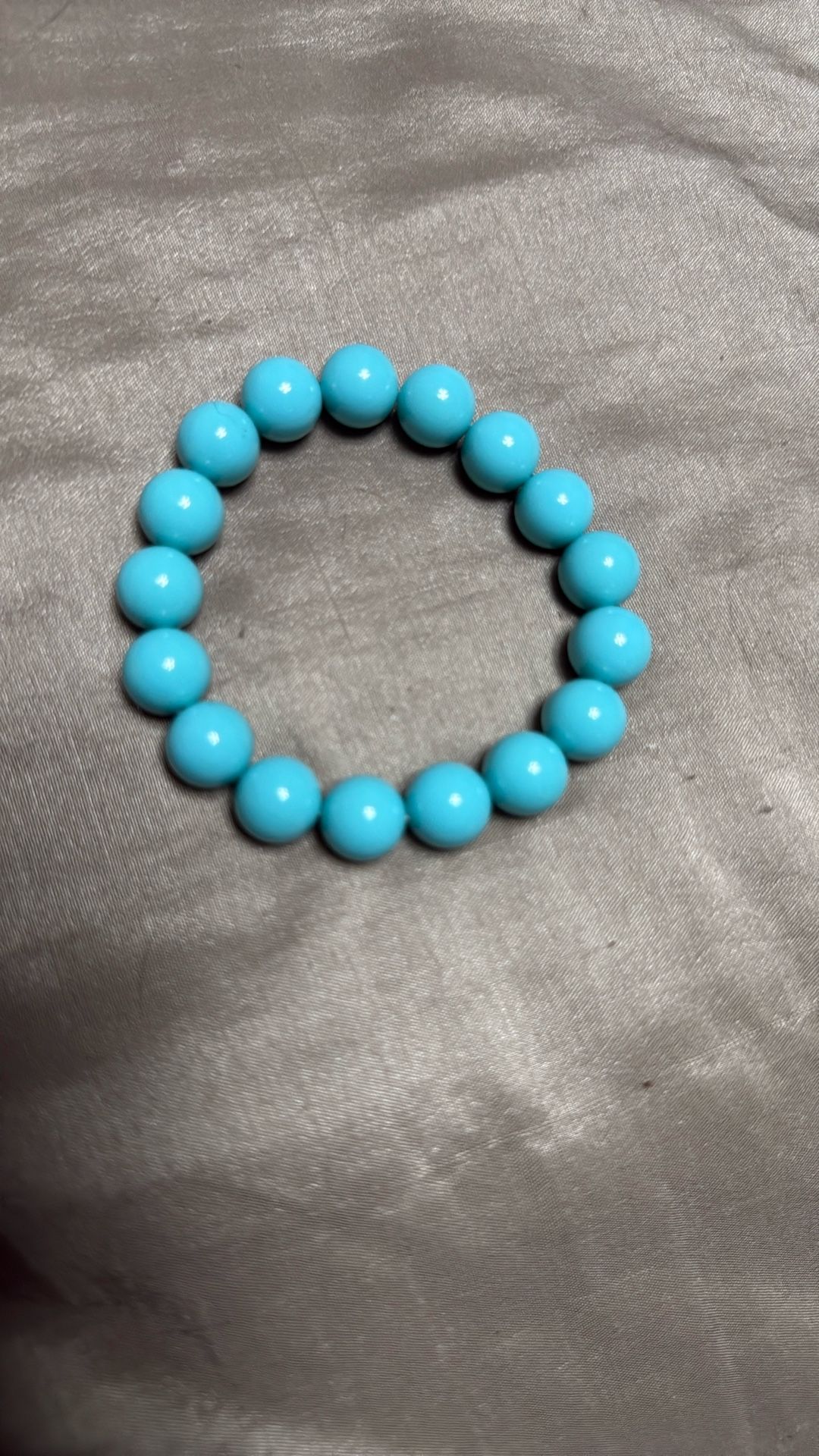 Blue Shell Pearl Bracelet Smooth Round