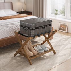 Luggage Rack with Shelf - New