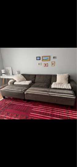 Free Sectional Couch with Ottoman + Storage