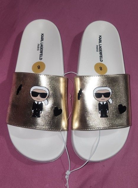 Karl Lagerfeld Gold Sandals