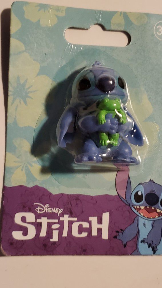 Stitch With Cute Little Frog Figurine Toy