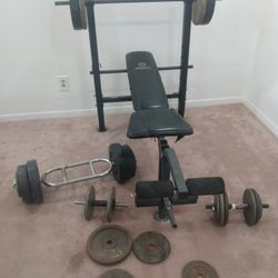 Banco De Pesas Con disco De Una Pulgada 