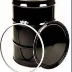 BARRELS DRUMS 55 Gallon Steel FOOD GRADE with Lid & Locking ring 