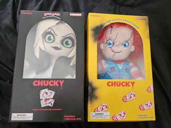 Kidrobot Chucky & Tiffany plushes