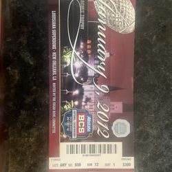 2012 BCS National Championship ticket 