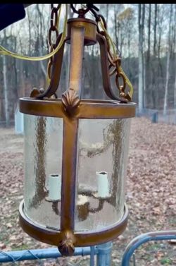 Vintage Glass Pendant Hanging Light – Elegant Ceiling Lamp