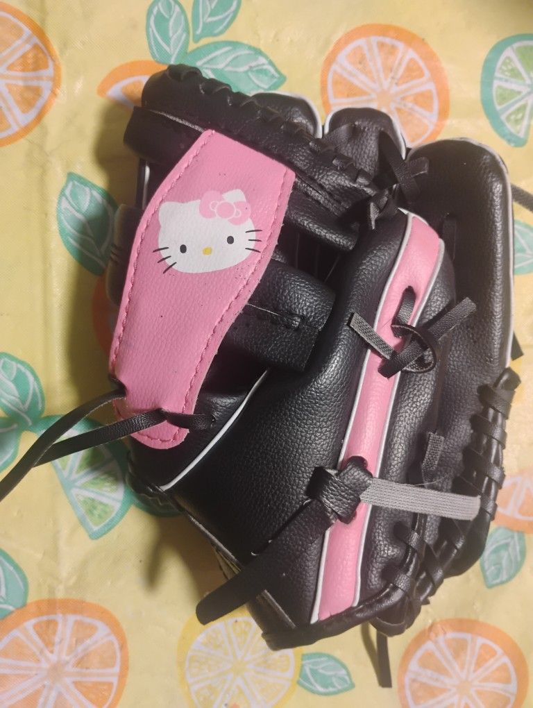 Girls hello Kitty baseball glove new never used