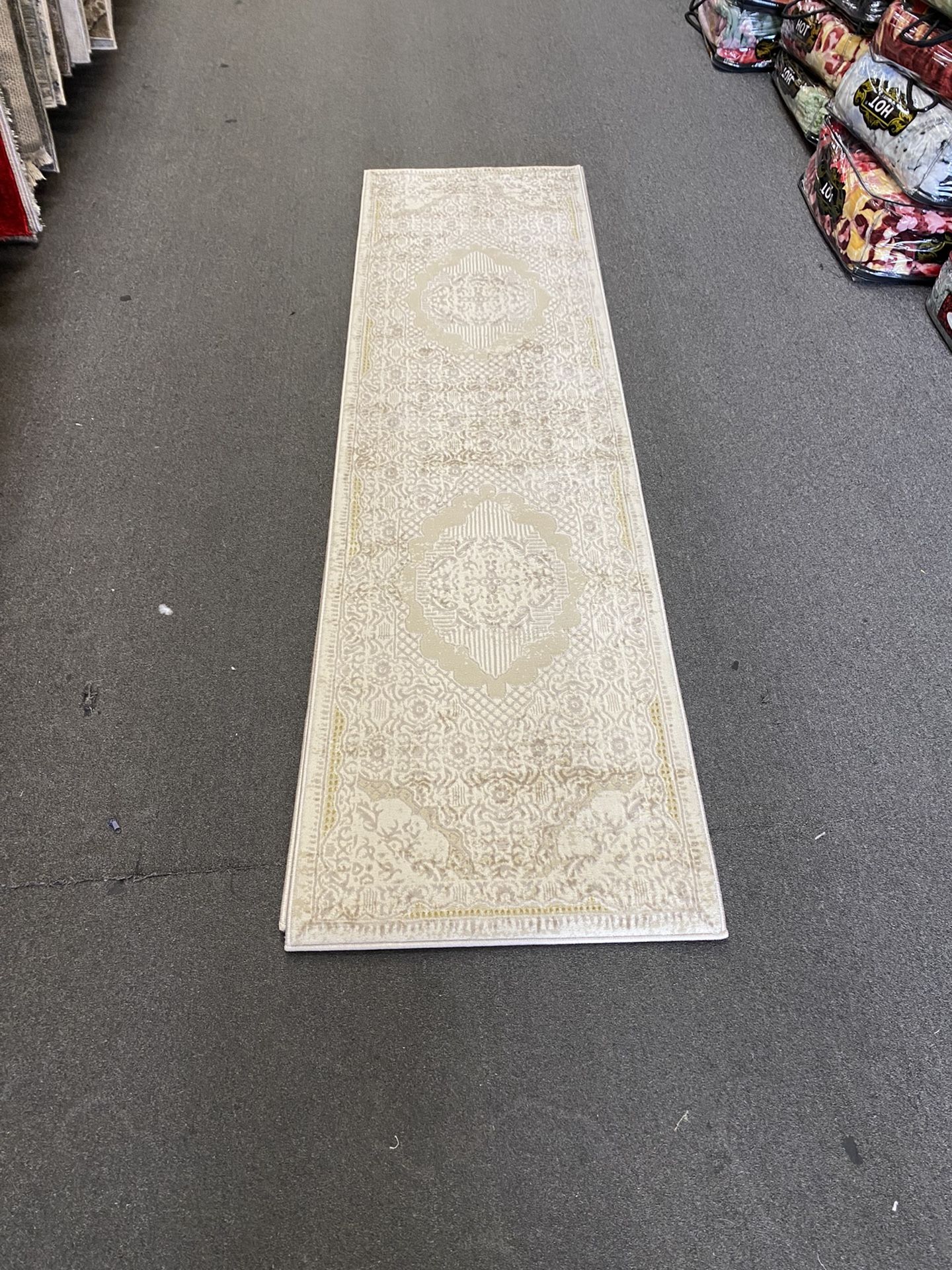2x7 Area Rugs Carpet Rugs Runner Hallway Thick Colors Beige Gold