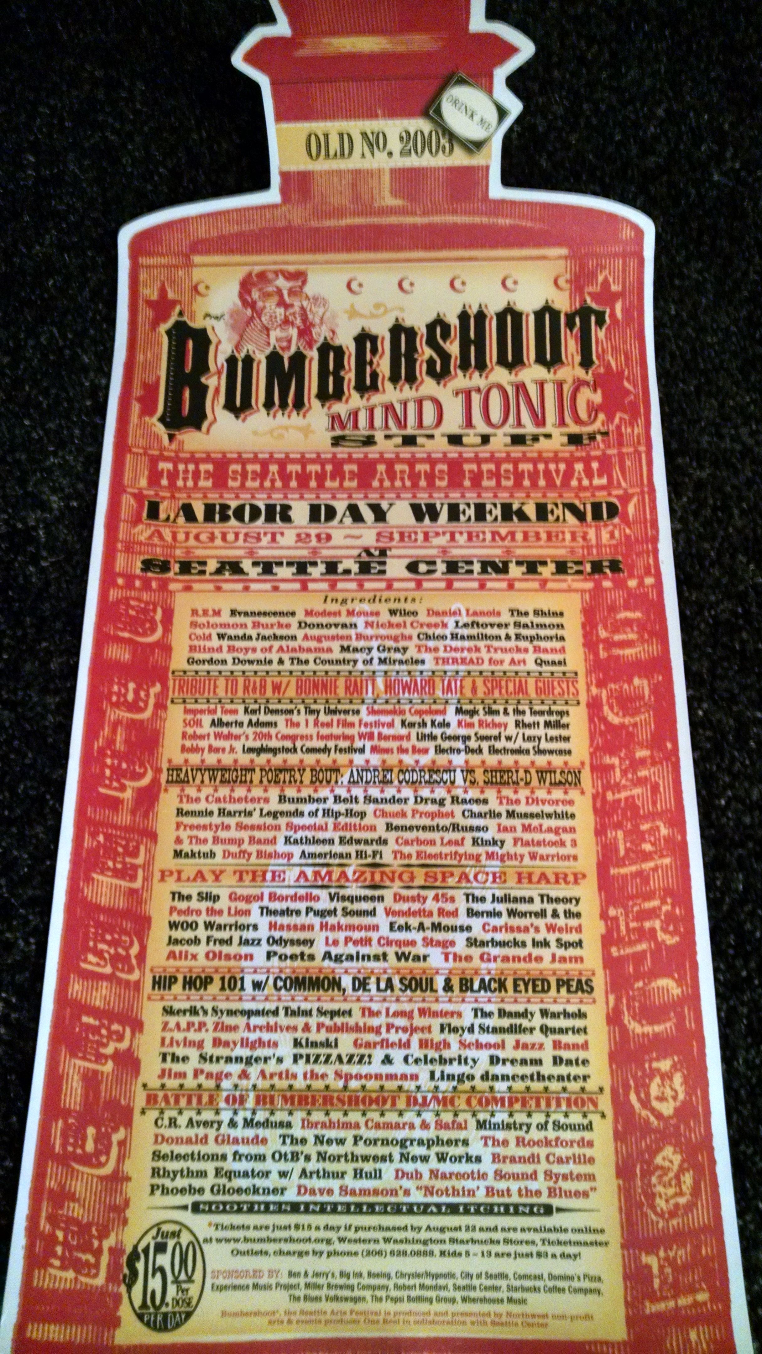 Bumbershoot 2003 Poster