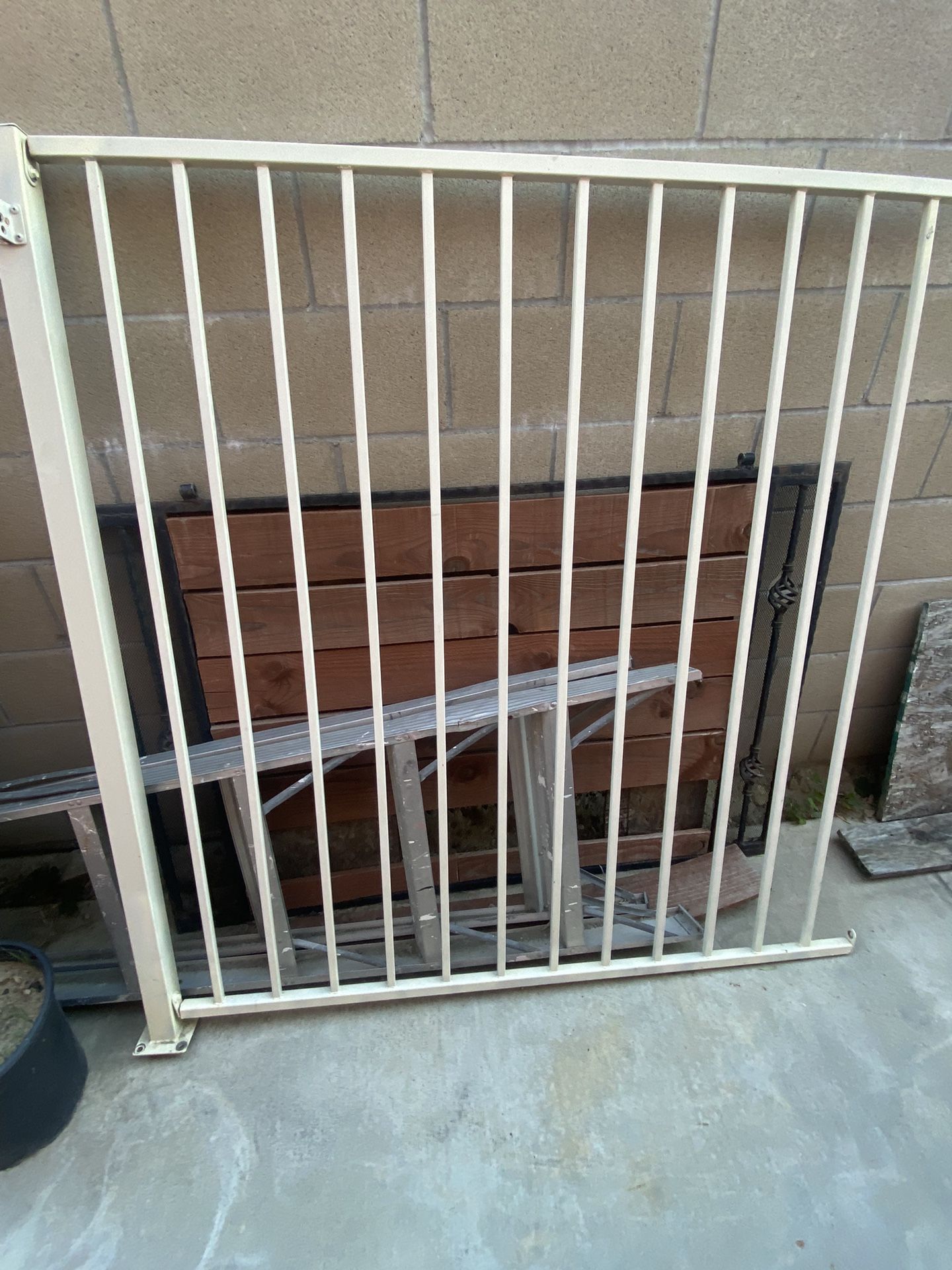 Fence With Door Side House 17’ In Length Keep The Dog Away