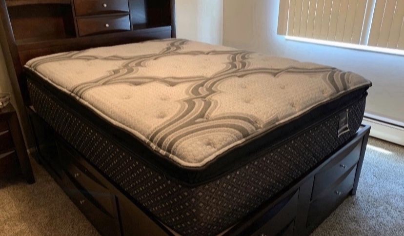 Queen mattress and box springs sets start at $150, kings $275, full and twins start at $140.