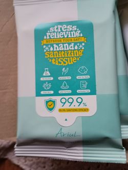 Stress Relieving Hand Sanitizing Tissue ( 25 Packs Per Box )