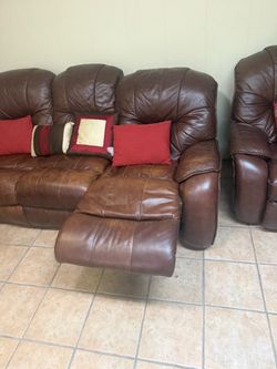 Recliner sofa with love seat