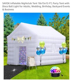 Inflatable Nightclub Tent 18x15x15 FT