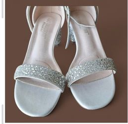 Glamorous Silver Stone Shoes
