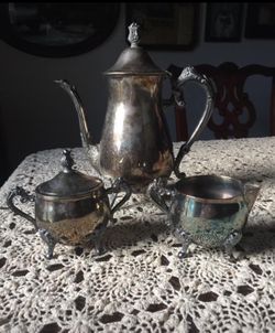 Antique Leonard Silver Plate Tea Set