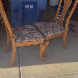 5 Solid Wood Dining Chairs 