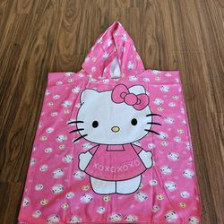 Hello Kitty Towel Slip On Towel With Hoodie
