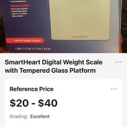 SmartHeart Digital Weight Scale With Tempered Glass Platform 