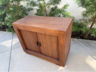 Textured Wood Two-Door Storage Cabinet